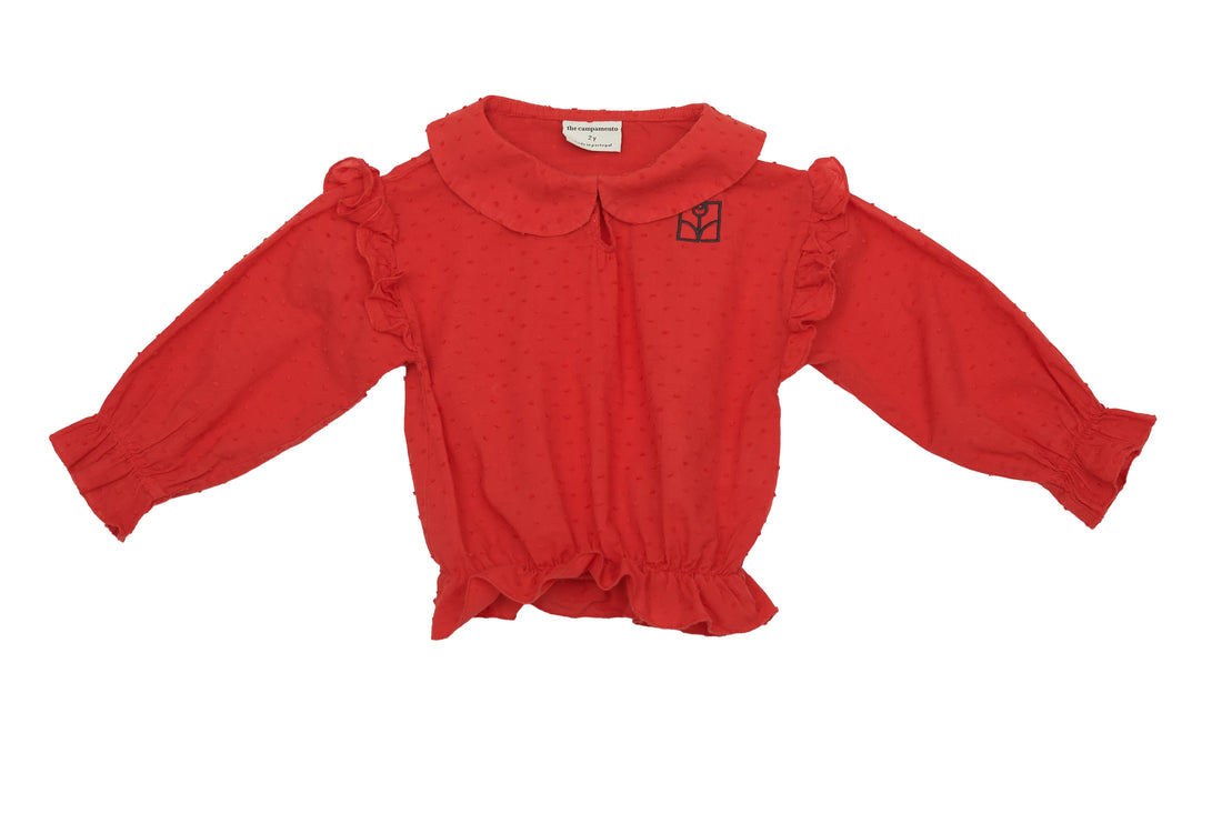 The Campamento Scarlet Dream Ruffle Top