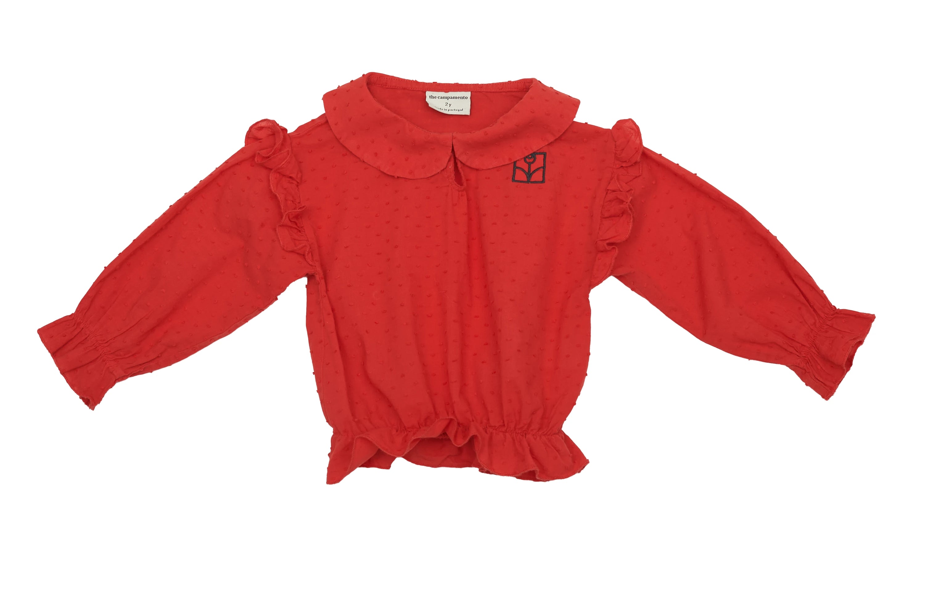 The Campamento Scarlet Dream Ruffle Top