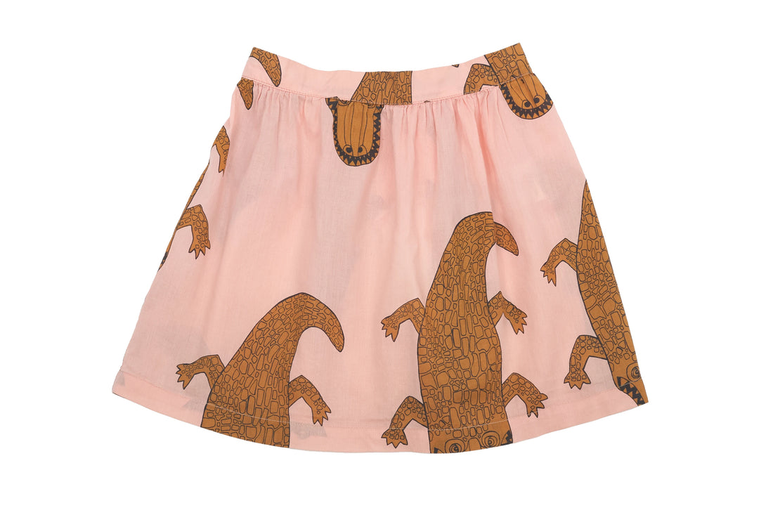 Mini Rodini  Woven Organic Cotton Aligator Charm Skirt