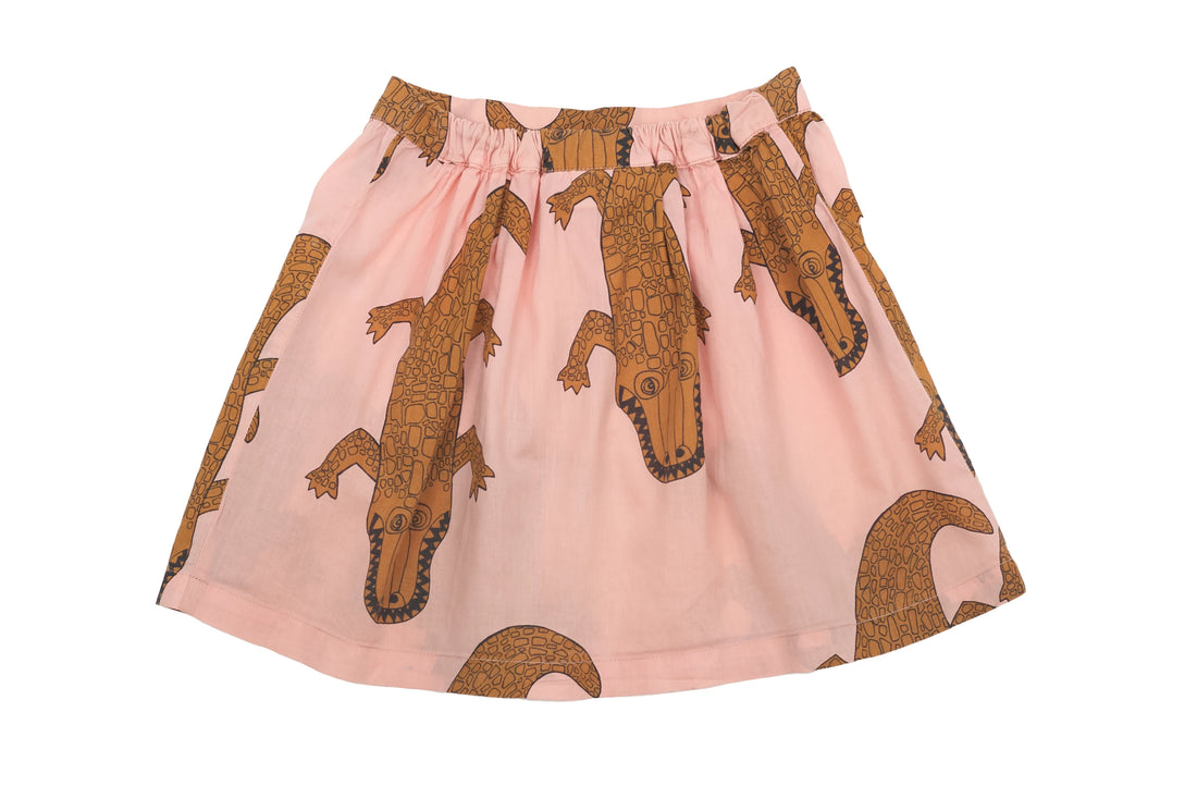 Mini Rodini  Woven Organic Cotton Aligator Charm Skirt