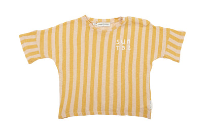 Sproet &amp; Sprout Golden Stripe Linen Blend Tee