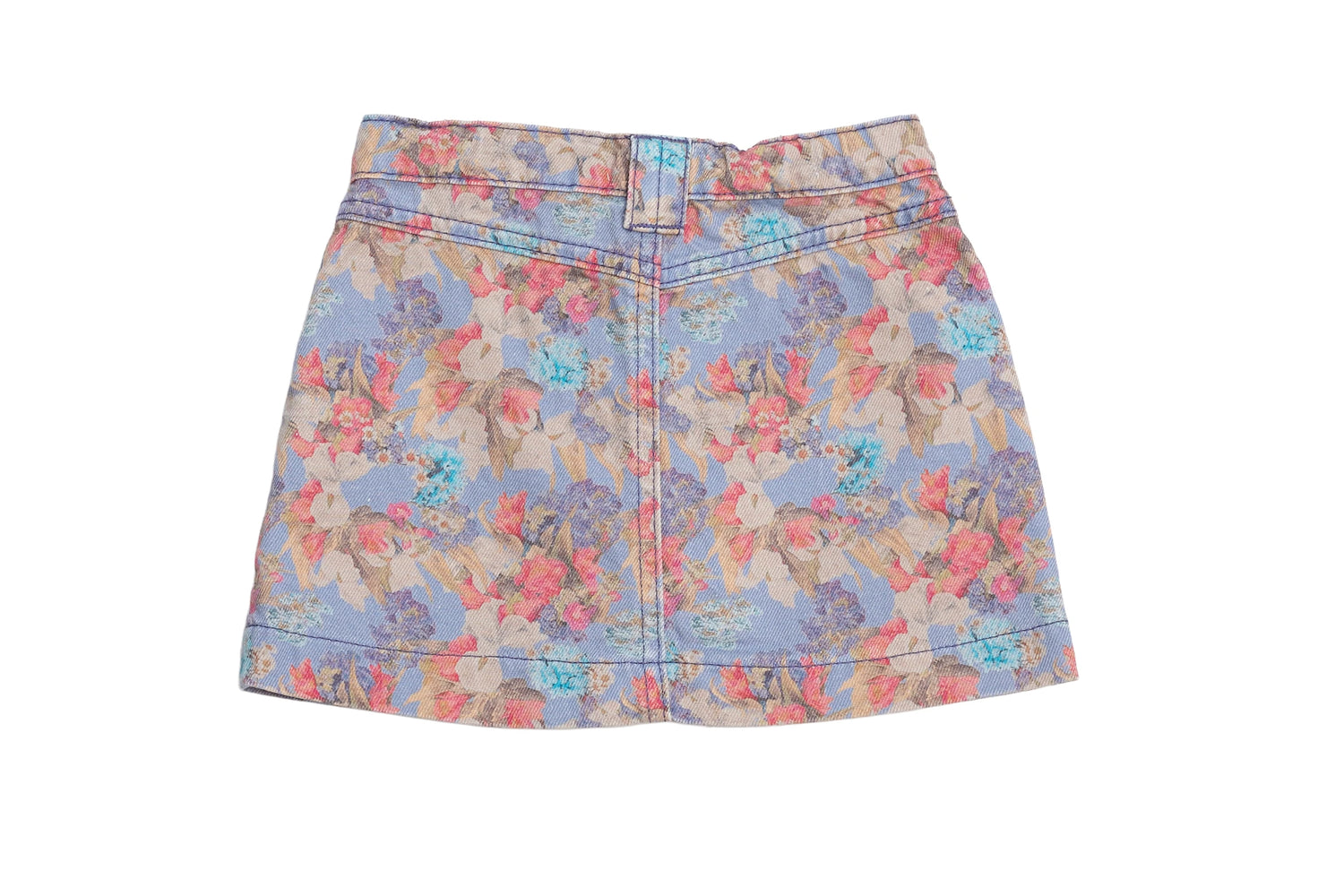 Repose Ams Pastel Garden Delight Denim Skirt
