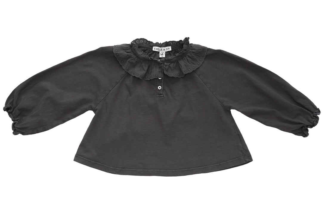 Emile et Ida Charcoal Elegance Blouse