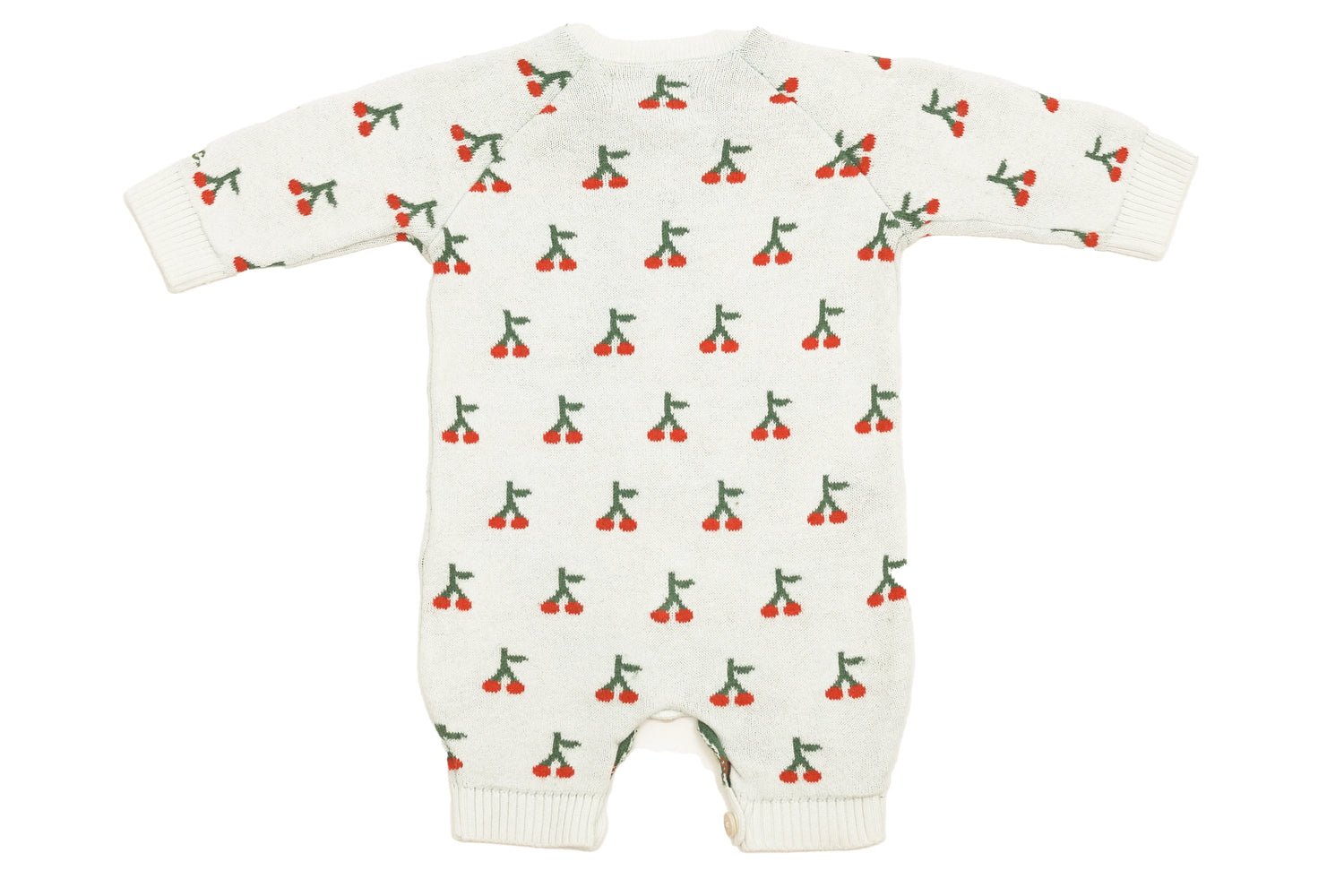 Bobo Choses Cozy Cherry Dreamer Knitted Jumpsuit with Merino Wool