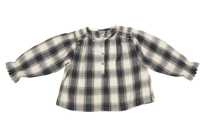 Bonton Twilight Plaid Dream Blouse, NEW with tag