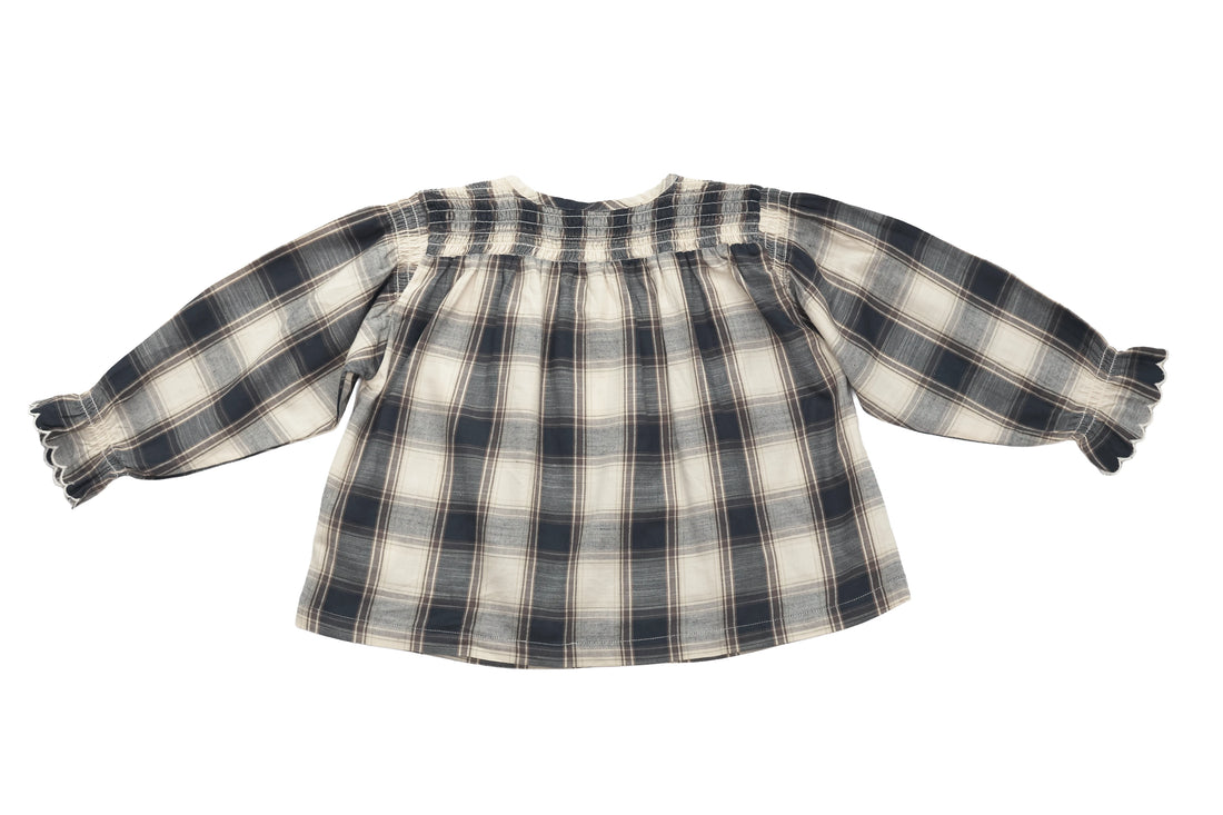 Bonton Twilight Plaid Dream Blouse, NEW with tag