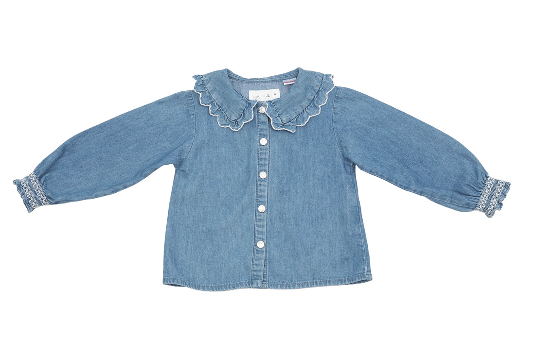 Zara Bluebell Ruffle Blouse