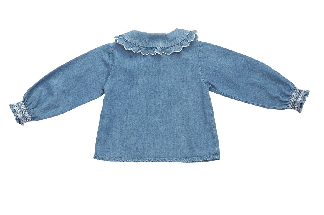 Zara Bluebell Ruffle Blouse