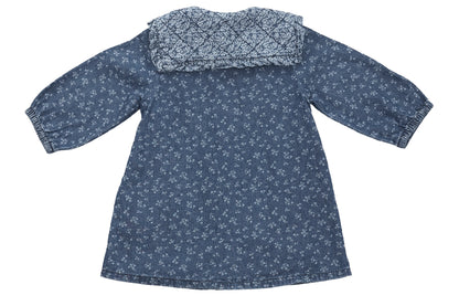 Zara Floral Denim Ruffle Dress