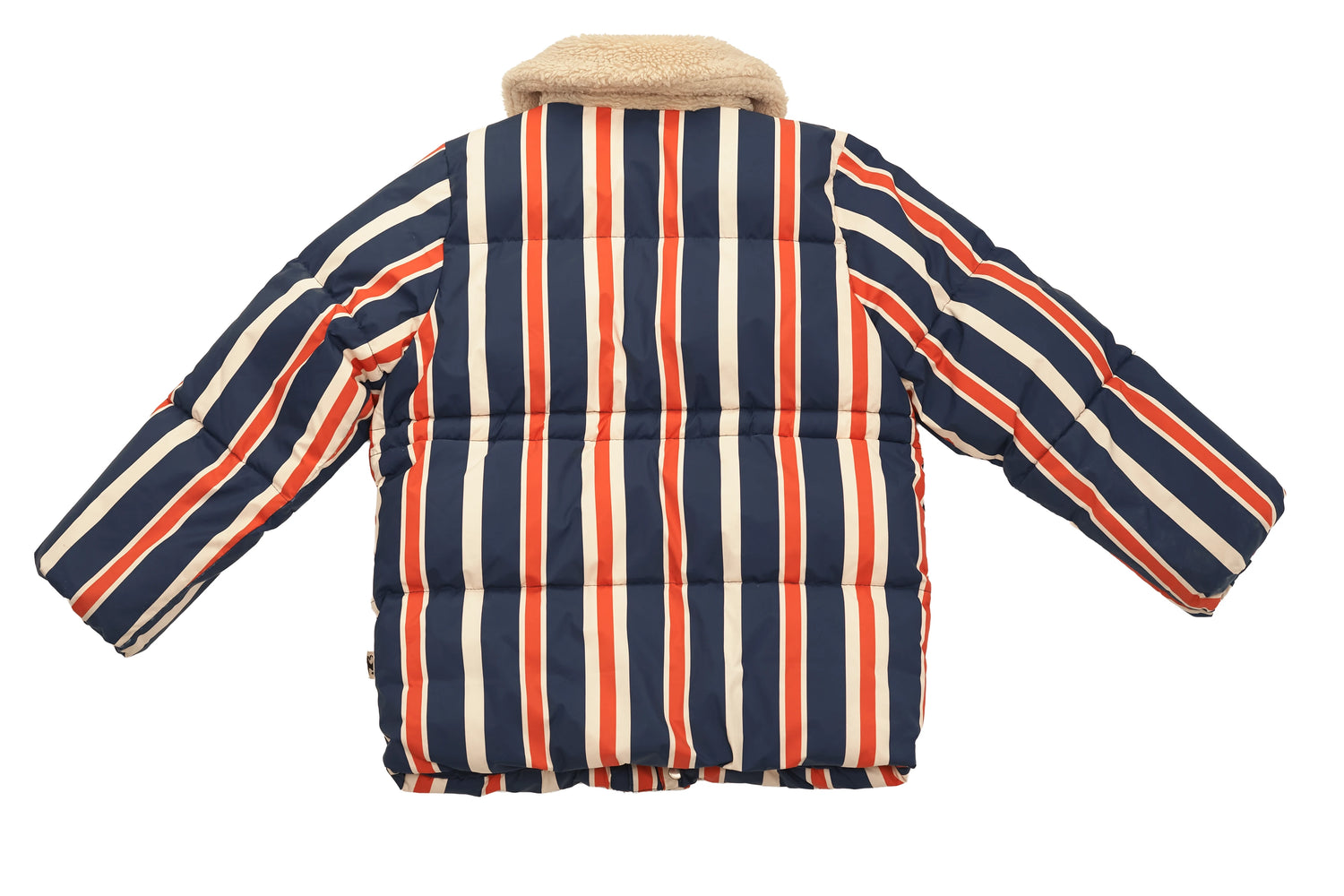 Mini Rodini Cozy Panda Stripes Puffer Jacket