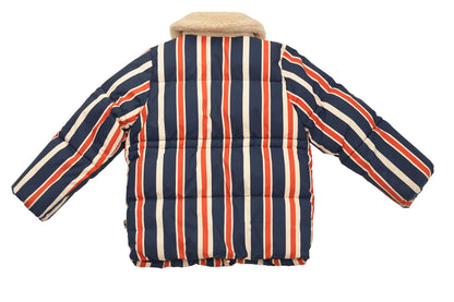 Mini Rodini Cozy Panda Stripes Puffer Jacket