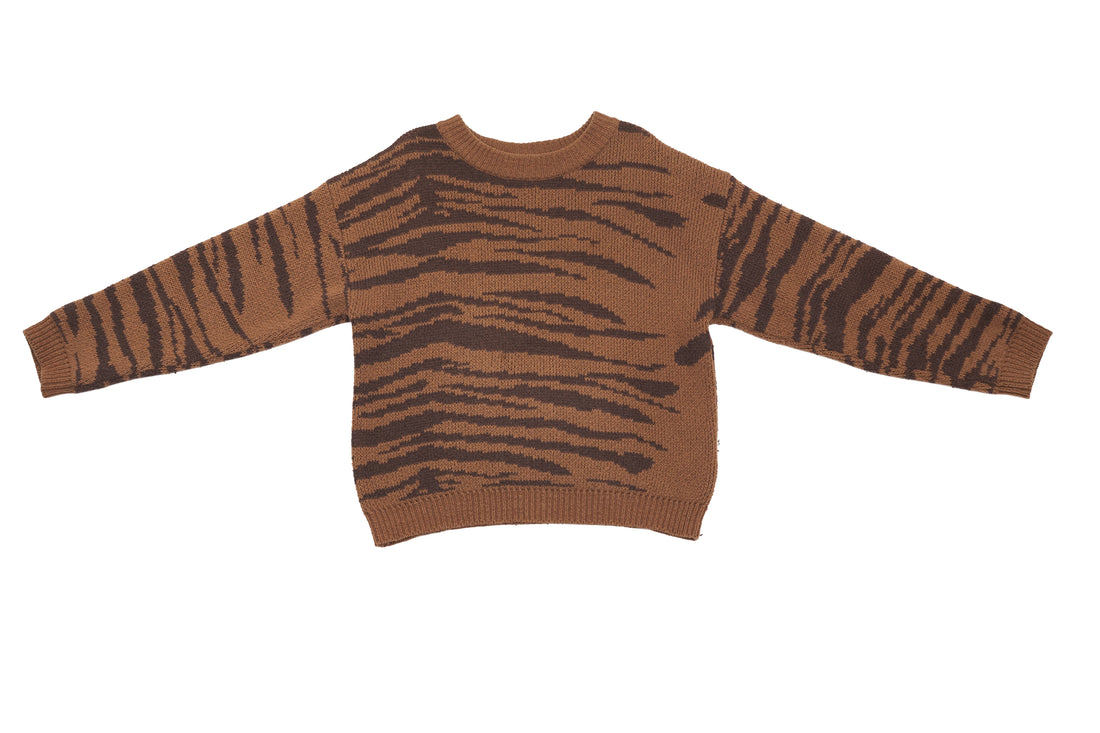 Mini Rodini Tiger Trail Cozy Wool Pullover