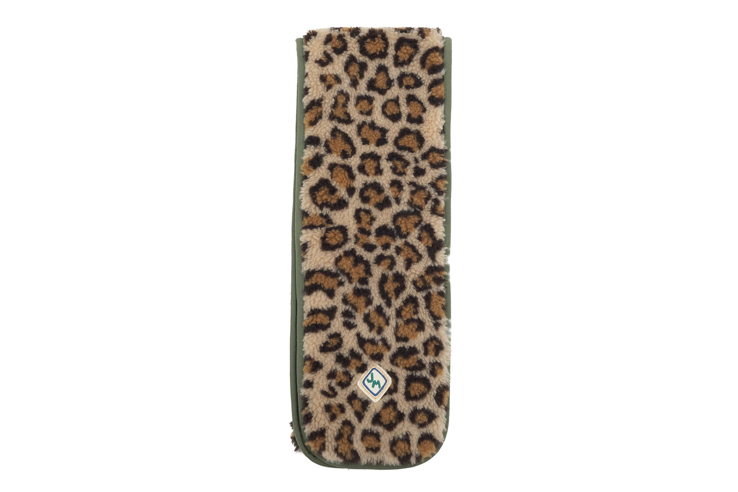 Jelly Mallow Leopard Fur Reversible Scarf