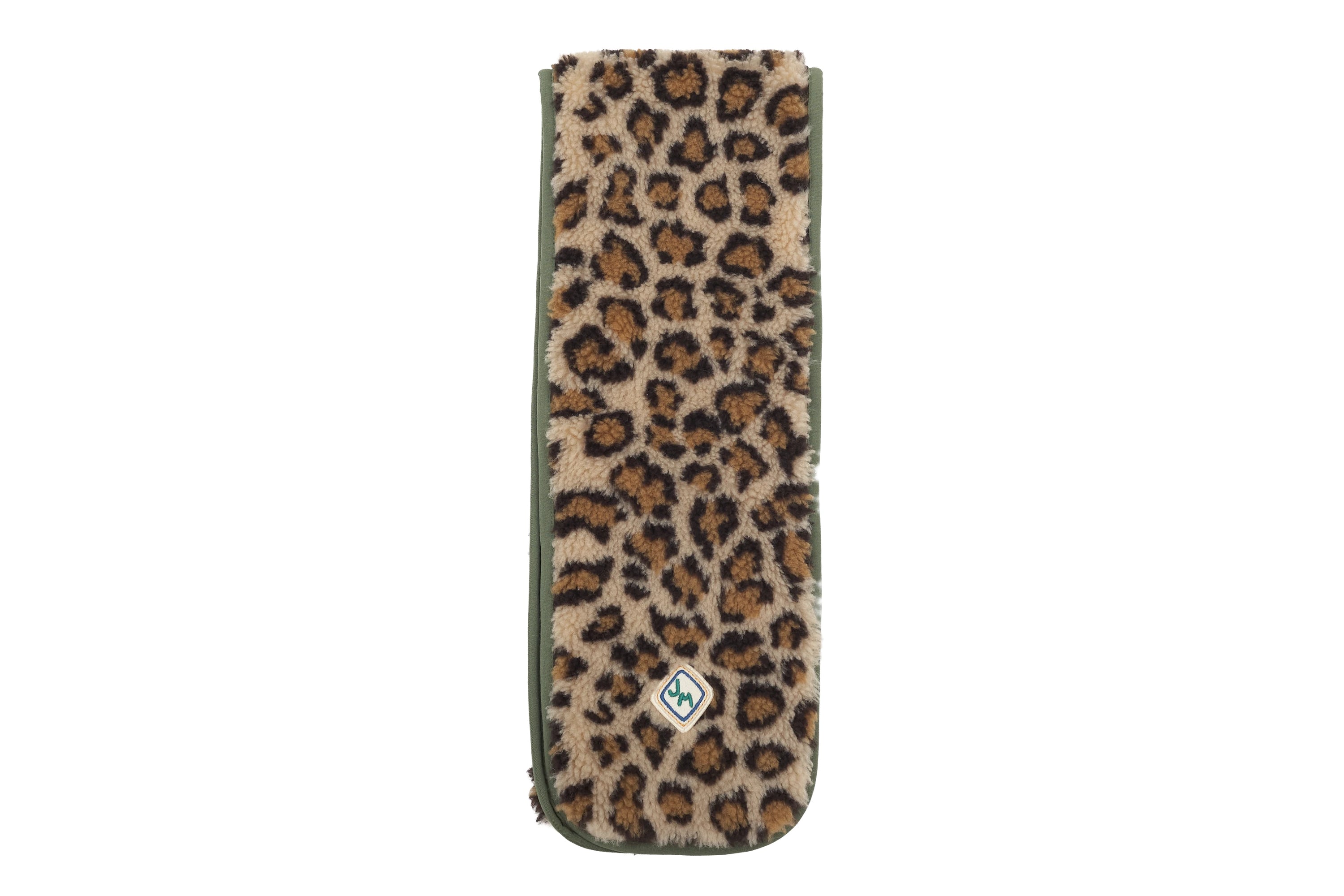 Jelly Mallow Leopard Fur Reversible Scarf