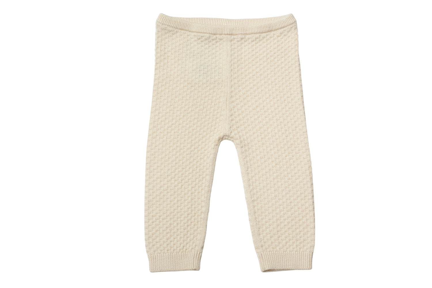 Bonpoint Snuggly Warm Vanilla Knit Leggings with Cashmere