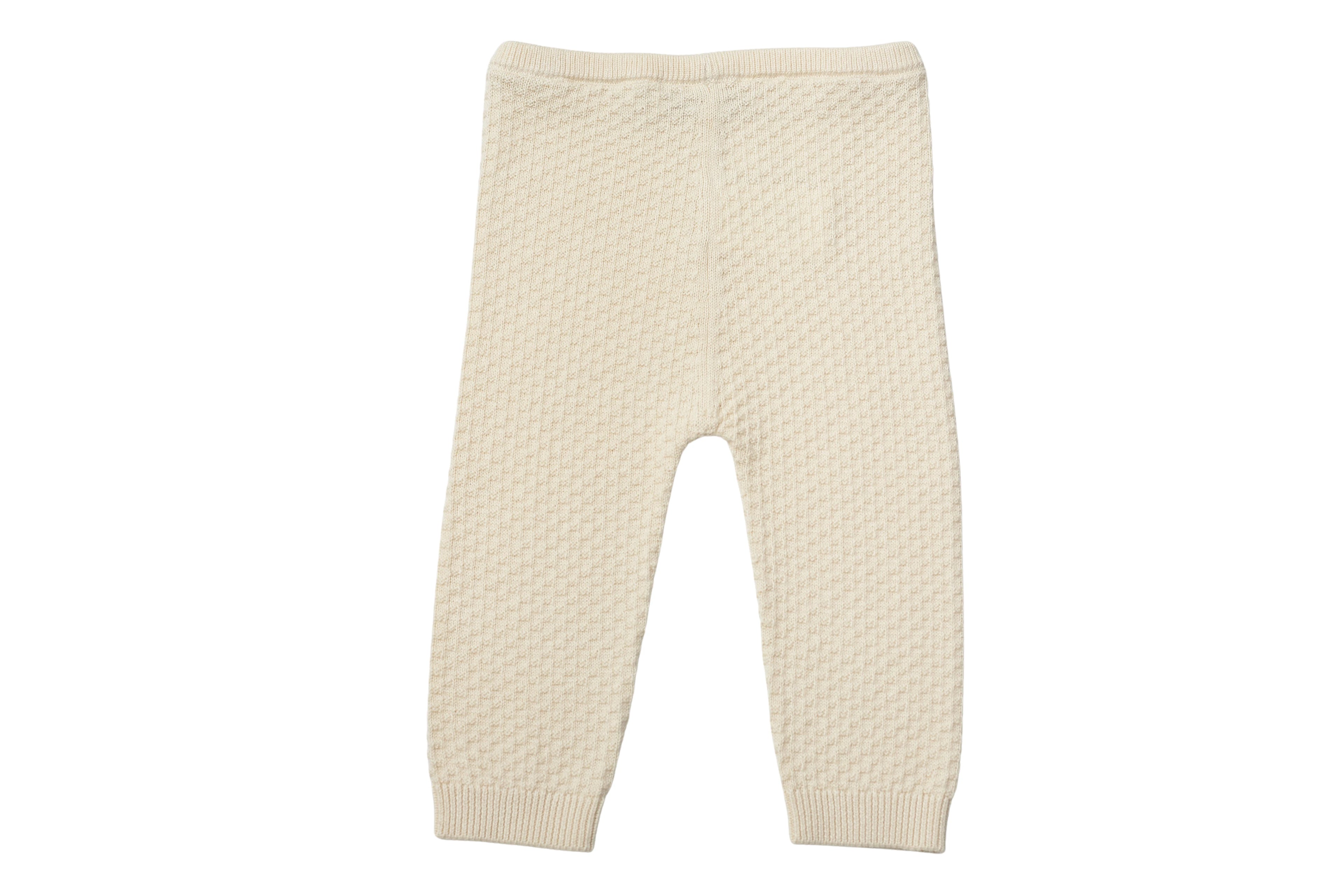 Bonpoint Snuggly Warm Vanilla Knit Leggings with Cashmere
