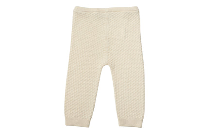 Bonpoint Snuggly Warm Vanilla Knit Leggings with Cashmere