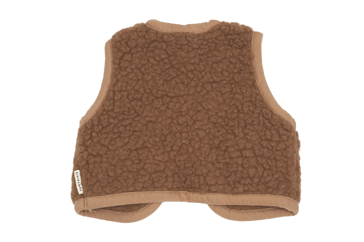 Binibamba Cozy Chestnut Sherpa Vest Merino Wool