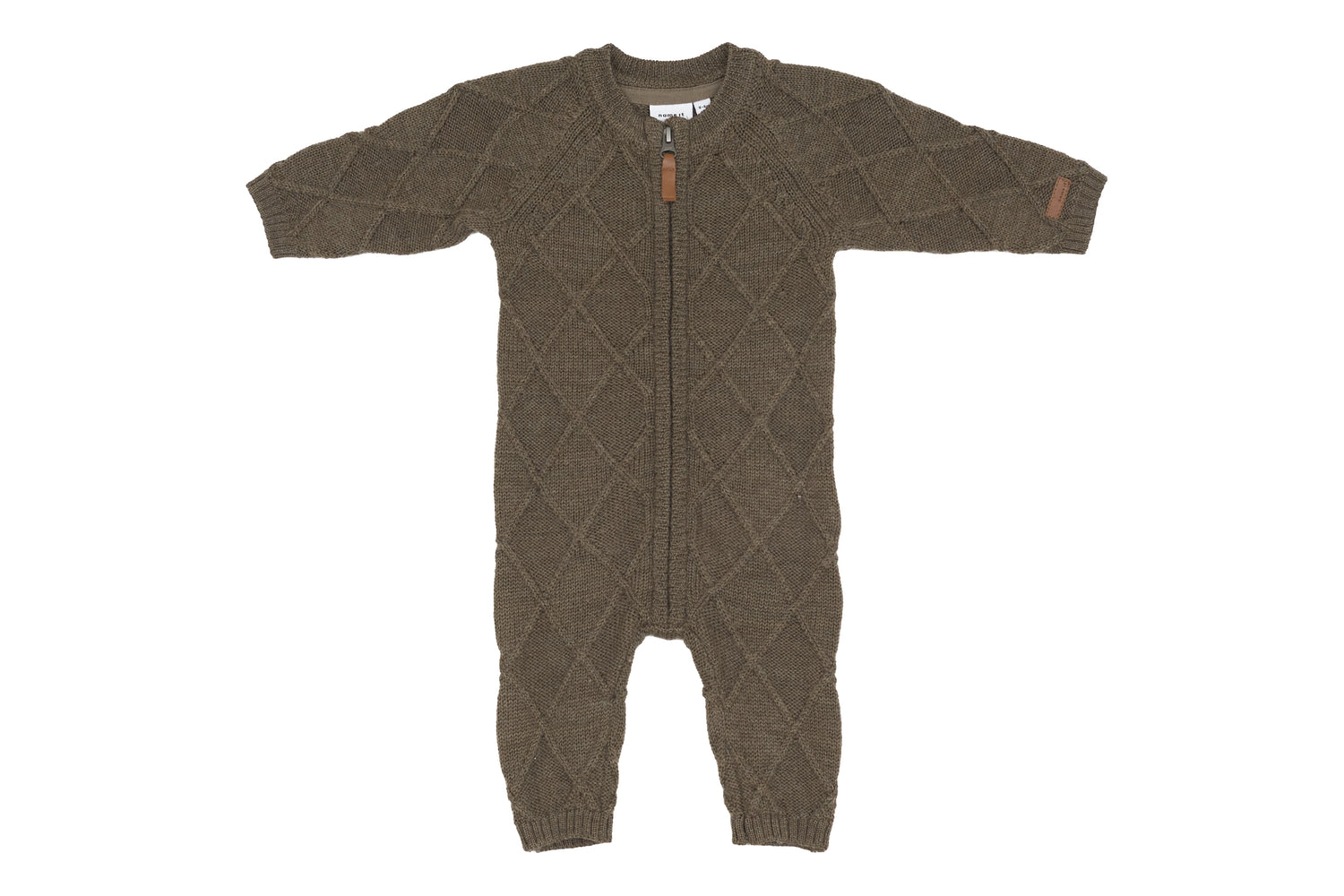 Name It Little Cozy Woodland Knit Jumpsuit 100% Wool