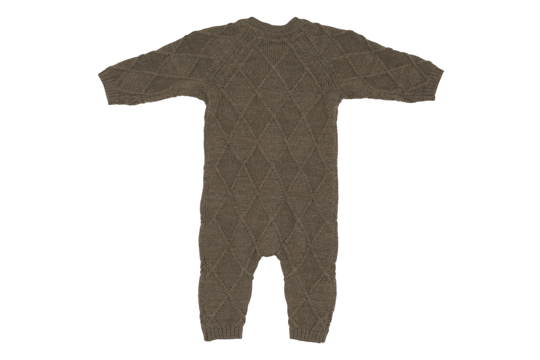 Name It Little Cozy Woodland Knit Jumpsuit 100% Wool