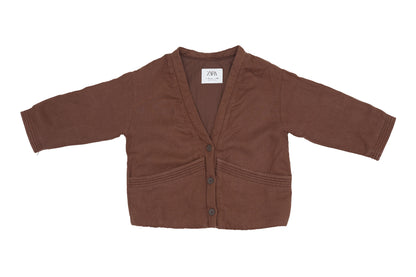 Zara Cozy Chestnut Linen Jacket