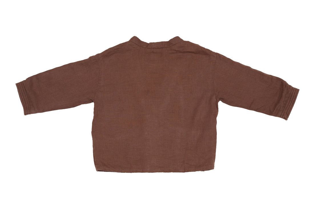 Zara Cozy Chestnut Linen Jacket