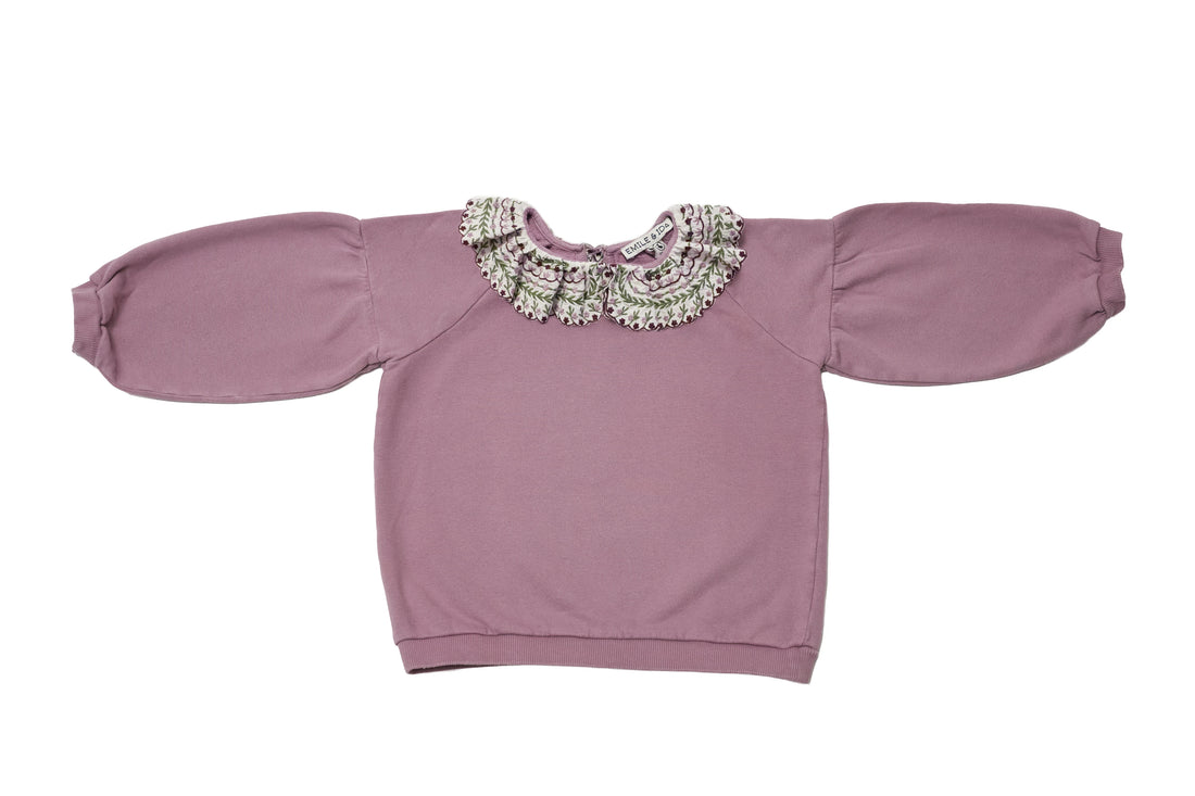 Emile et Ida Dreamy Lavender Blossom Sweatshirt