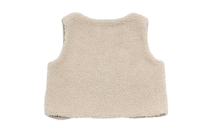 Mini Boden Cozy Blossom Sherpa Vest