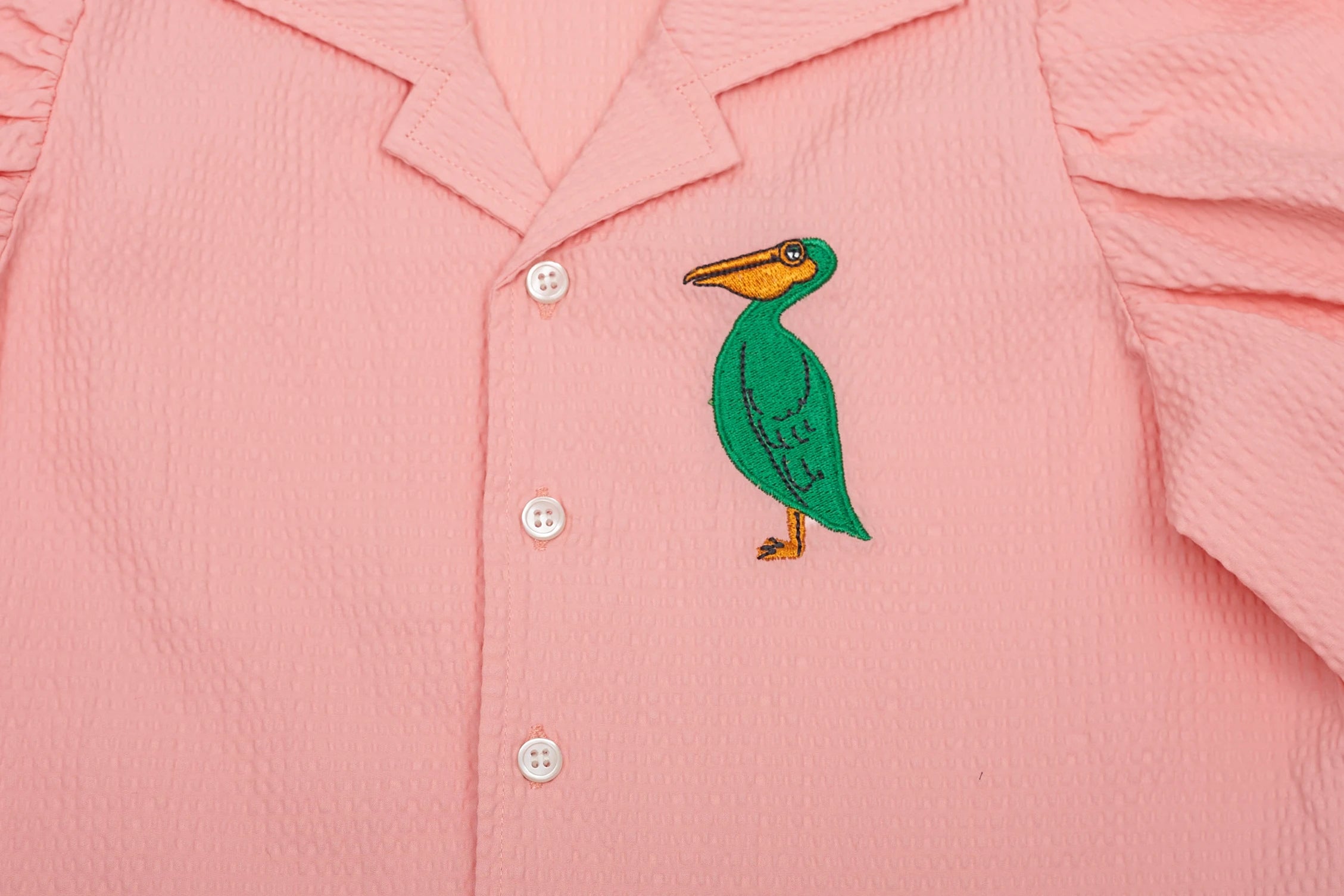 Mini Rodini Soft Pink Pelican Puff Sleeve Blouse, NEW without tag