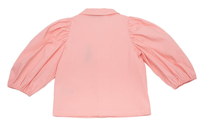 Mini Rodini Soft Pink Pelican Puff Sleeve Blouse, NEW without tag