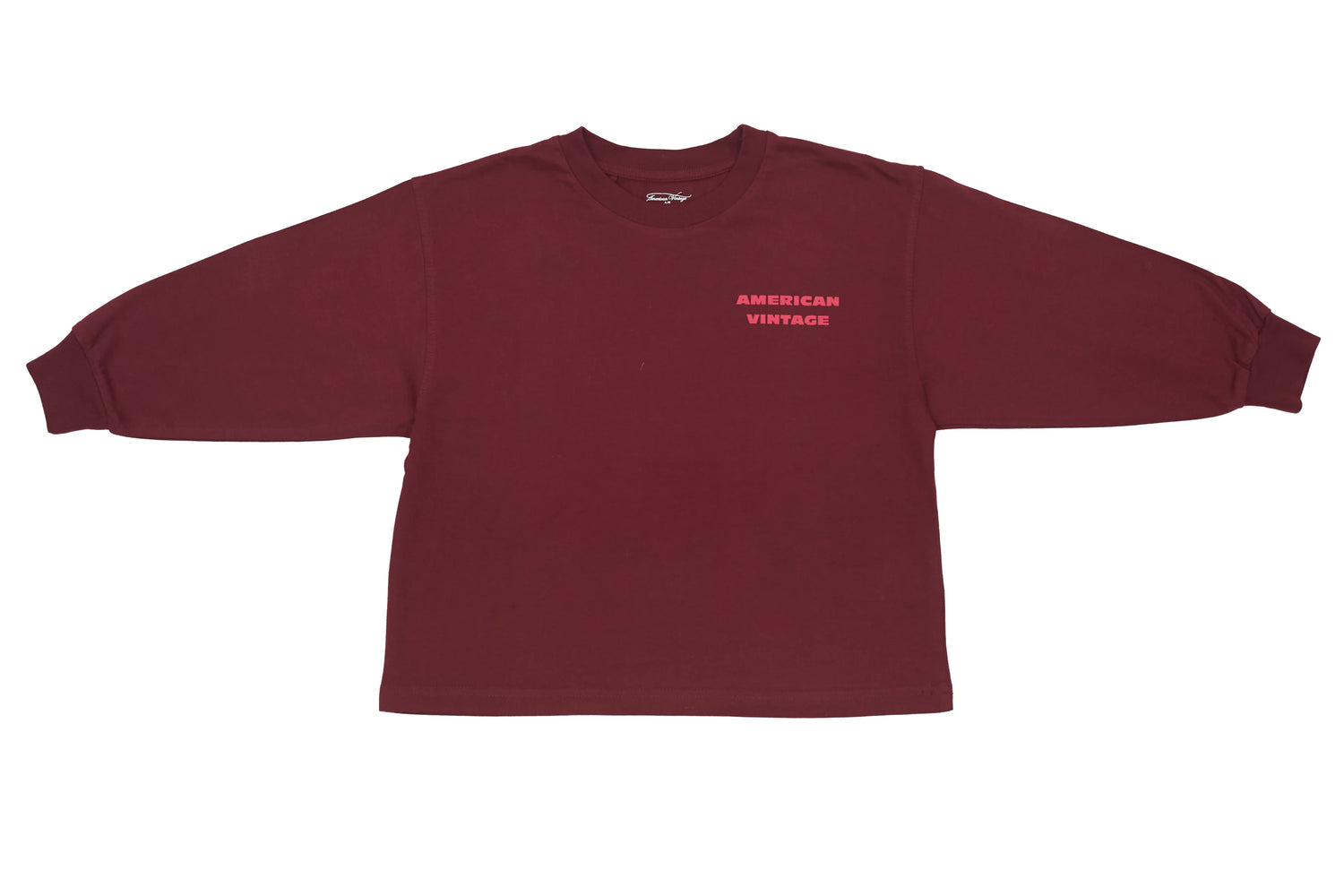 American Vintage Snuggly Burgundy Longsleeve, NEW with tag