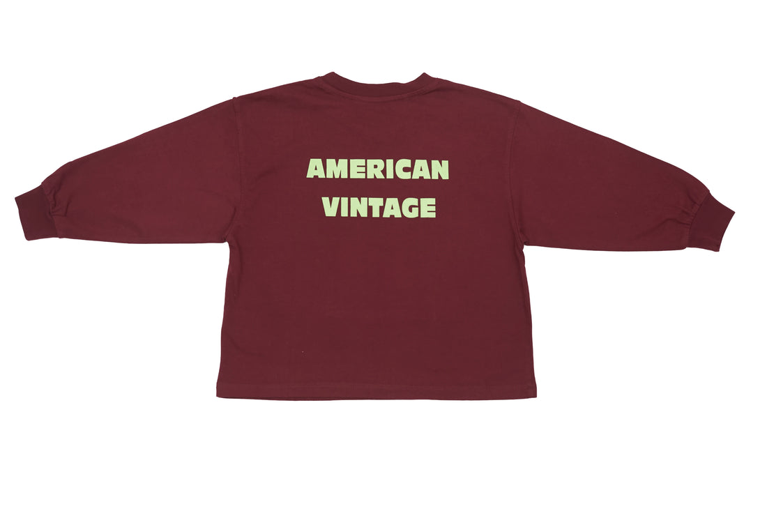 American Vintage Snuggly Burgundy Longsleeve, NEW with tag