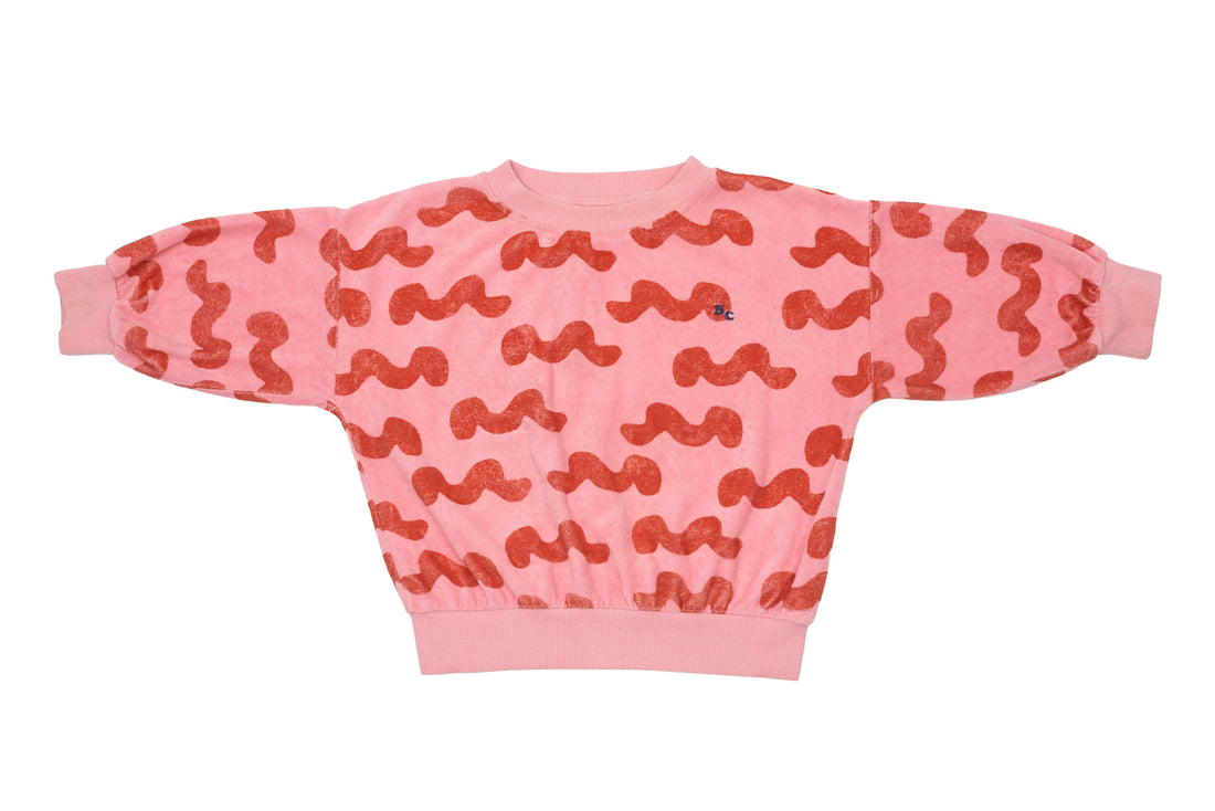 Bobo Choses Tiny Coral Wave Terry Sweatshirt