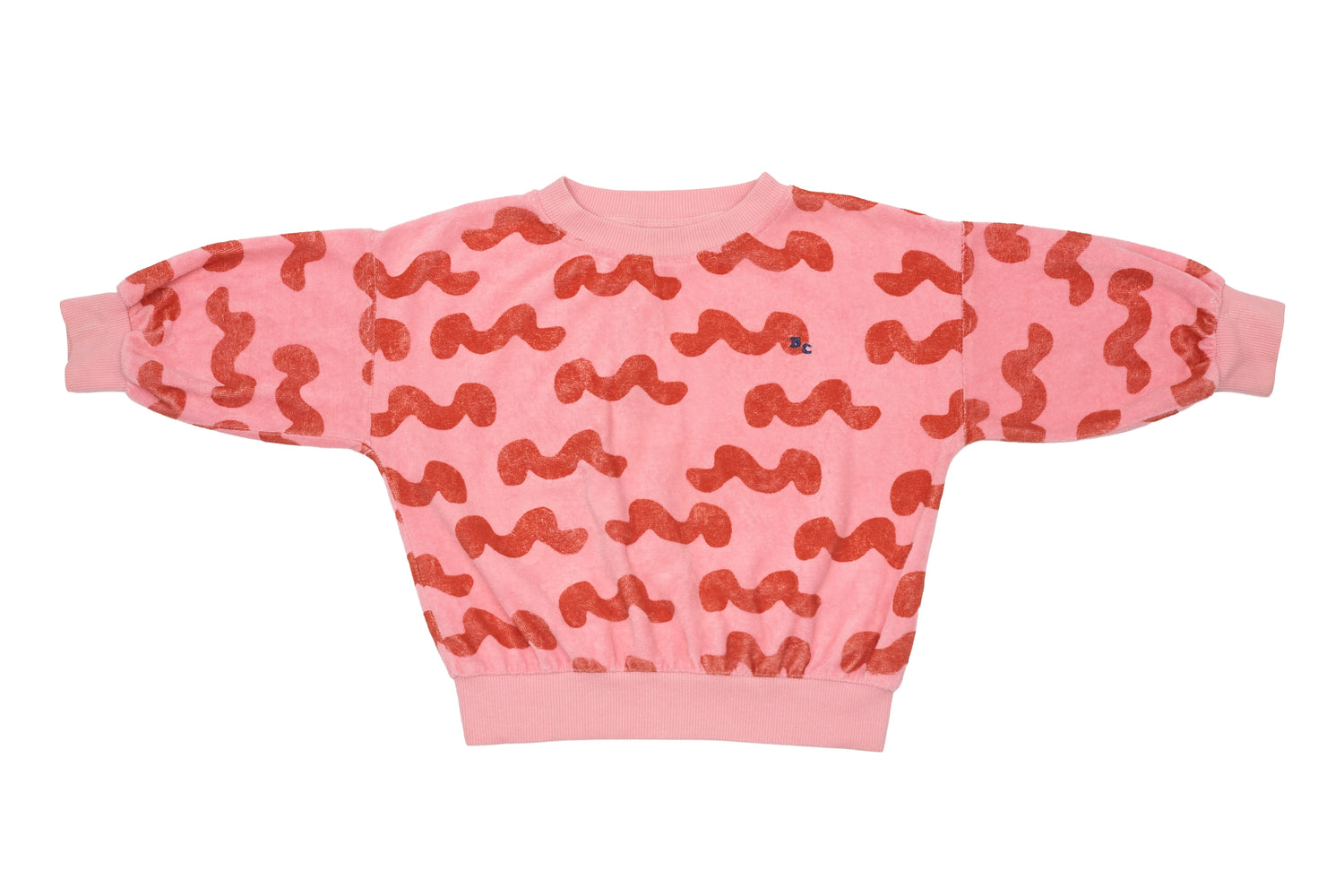 Bobo Choses Tiny Coral Wave Terry Sweatshirt
