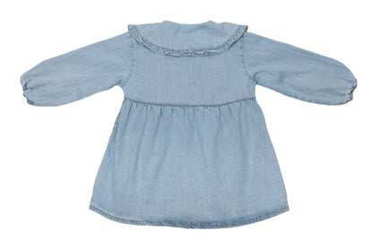 Zara Dreamy Denim Ruffle Dress