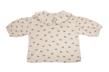 Arket Bow Blossom Puff Blouse