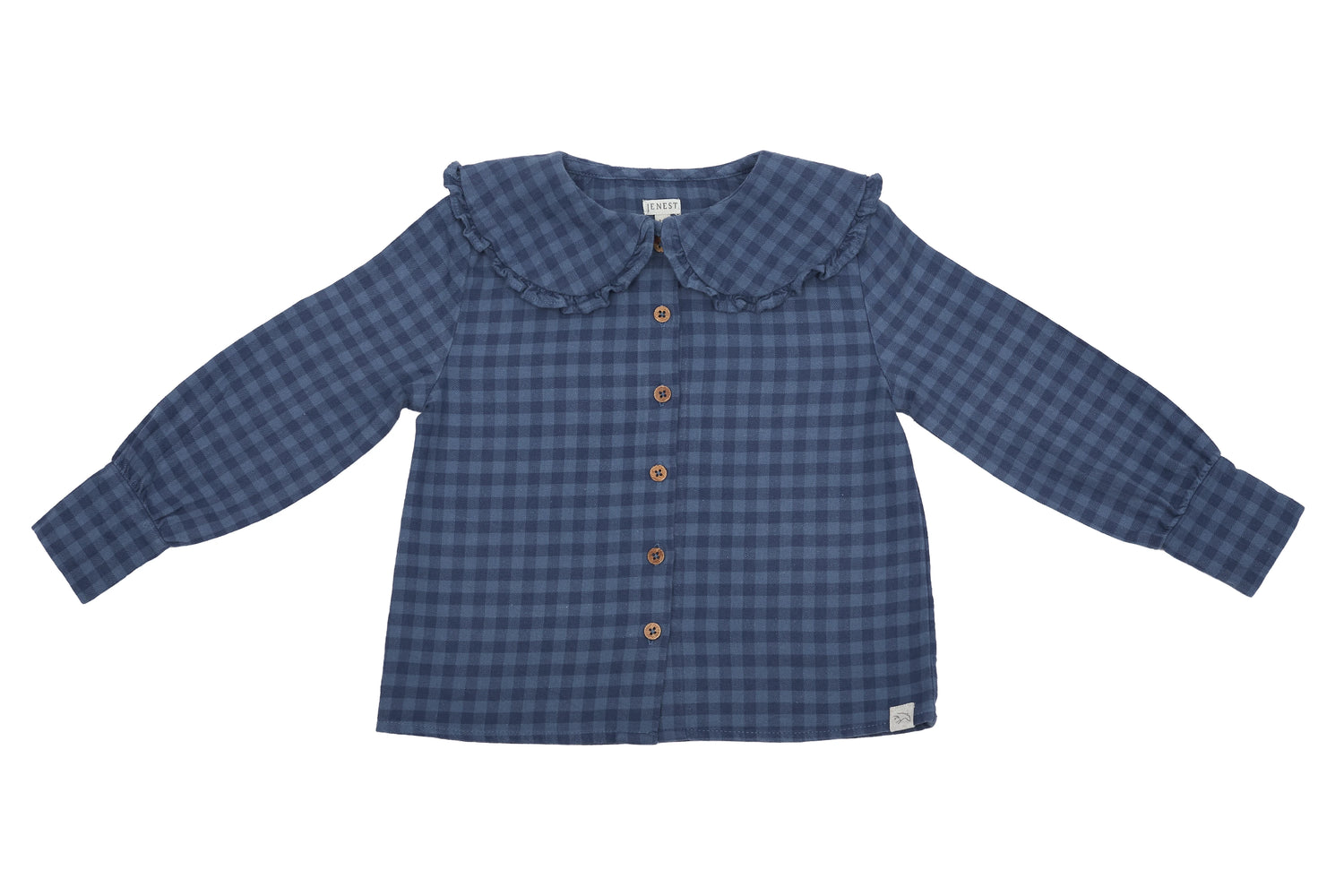 Jenest Ruffle Gingham Blouse