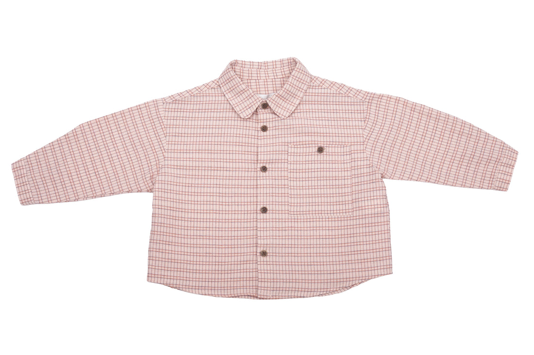 Zara Blush Grid Explorer Shirt