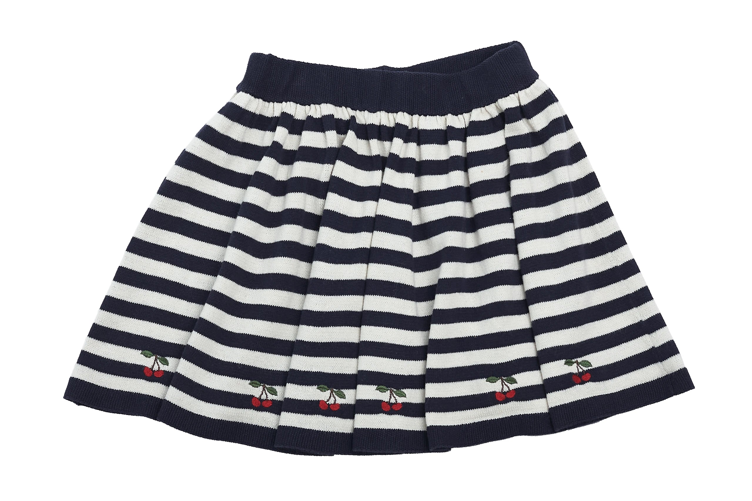 Cherry Stripes Knitted Skirt by Konges Sløjd