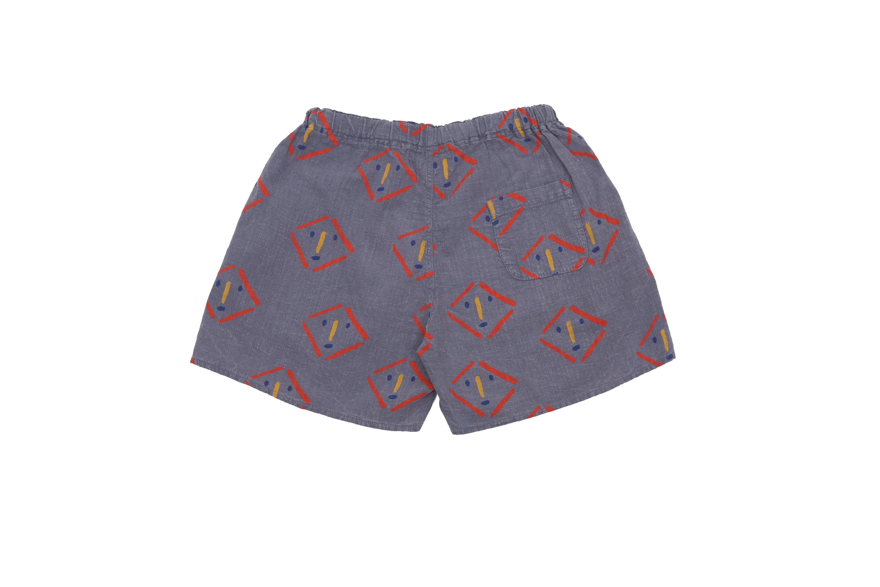 Bobo Choses Slate Purple Happy Face Shorts