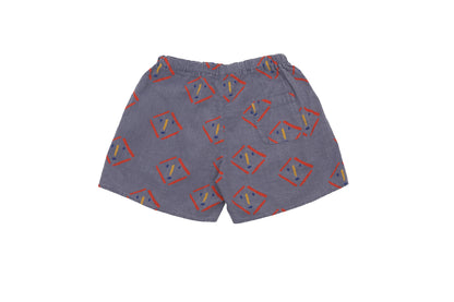 Bobo Choses Slate Purple Happy Face Shorts