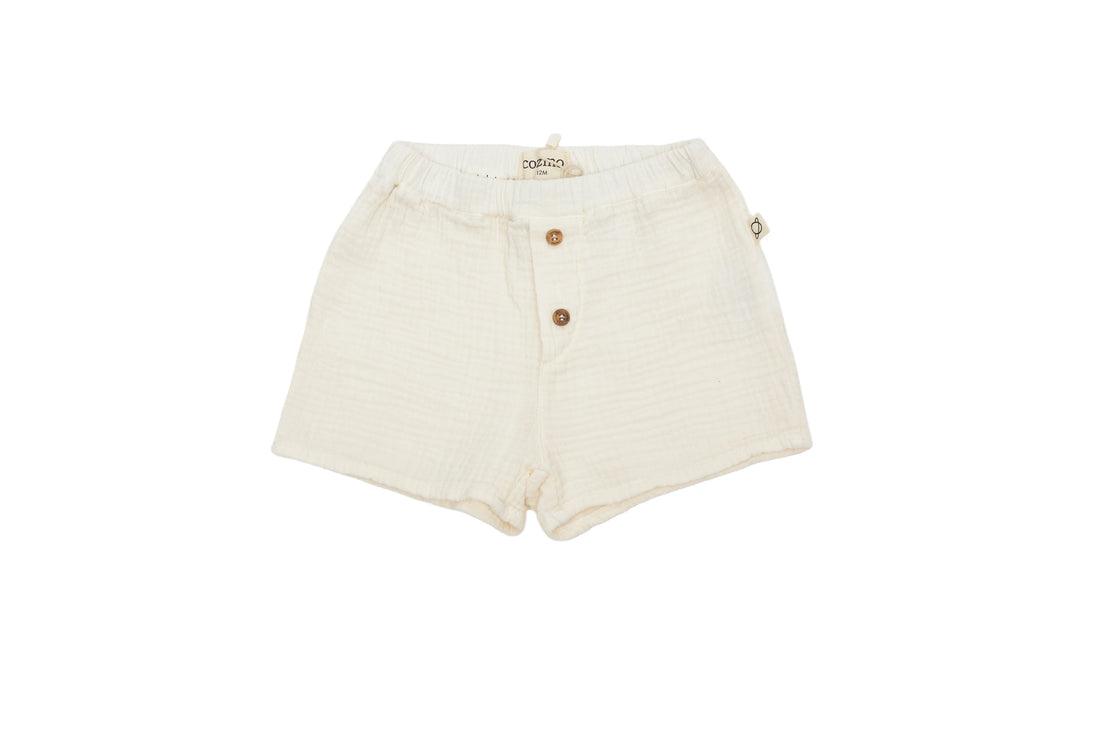 Cozmo Ivory Morning Linen Shorts, NEW with tag