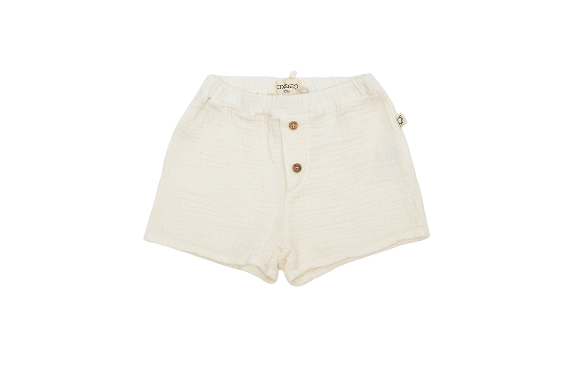 Cozmo Ivory Morning Linen Shorts, NEW with tag