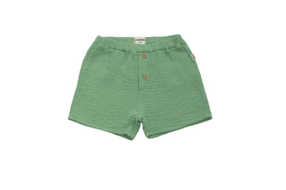 Cozmo Mint Meadow Button Shorts, NEW with tag