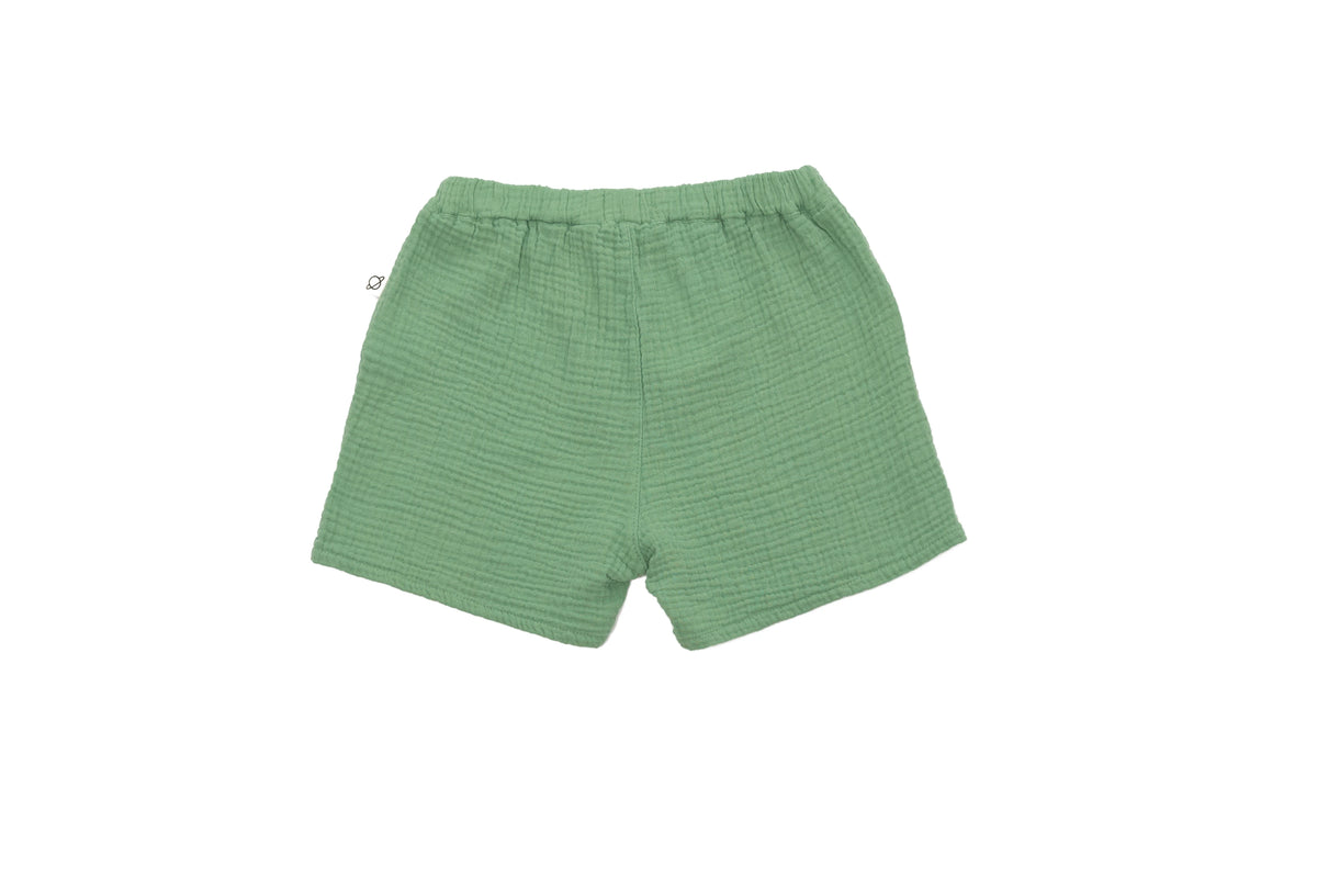 Cozmo Mint Meadow Button Shorts, NEW with tag