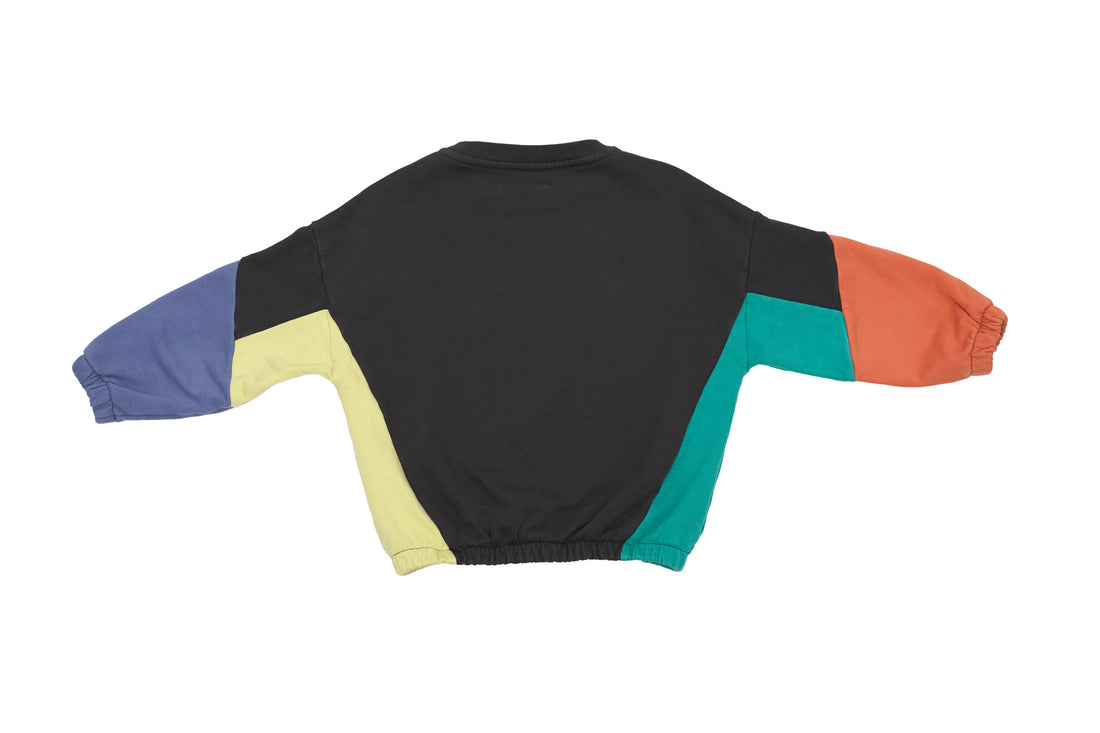 Bobo Choses Rainbow Patchwork Crew Sweatshirt