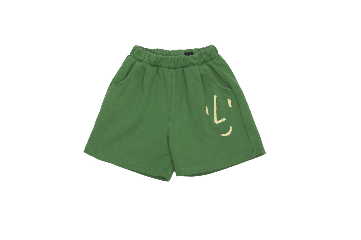 OXOX CLUB Meadow Green Happy Face Shorts