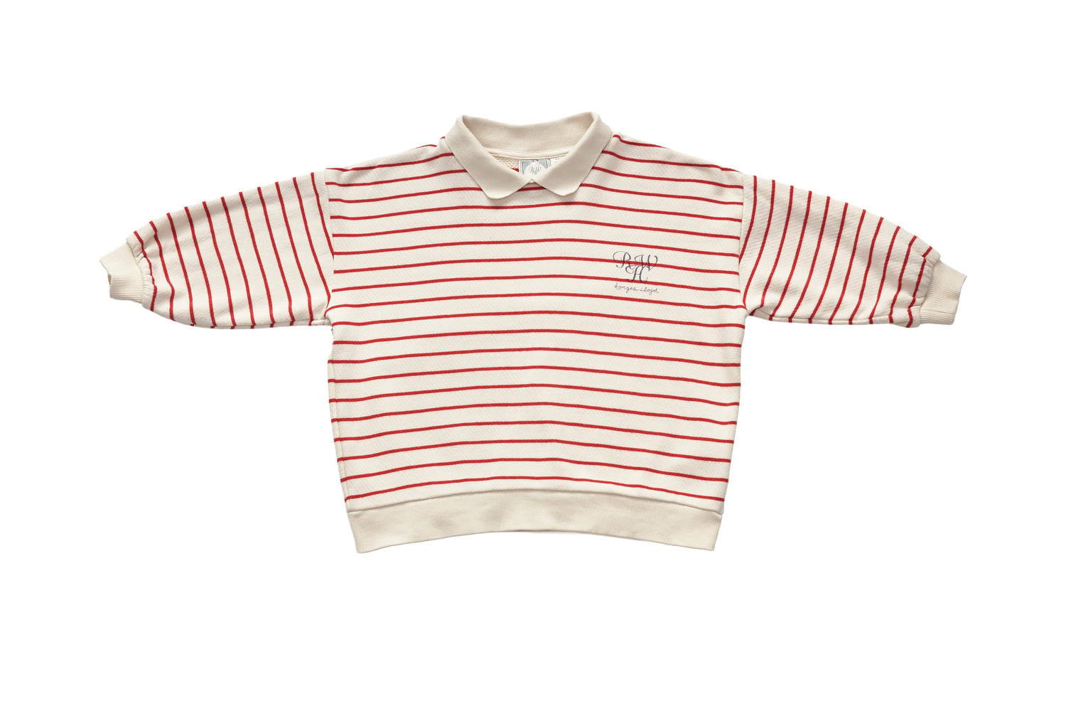 Konges Sløjd Red Stripe Polo Sweatshirt