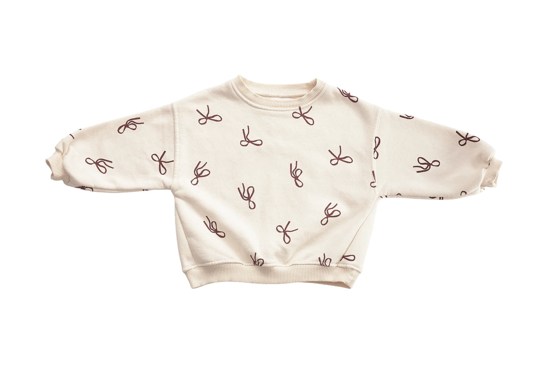 Zara Sunday Ribbons Bow Print Sweatshirt