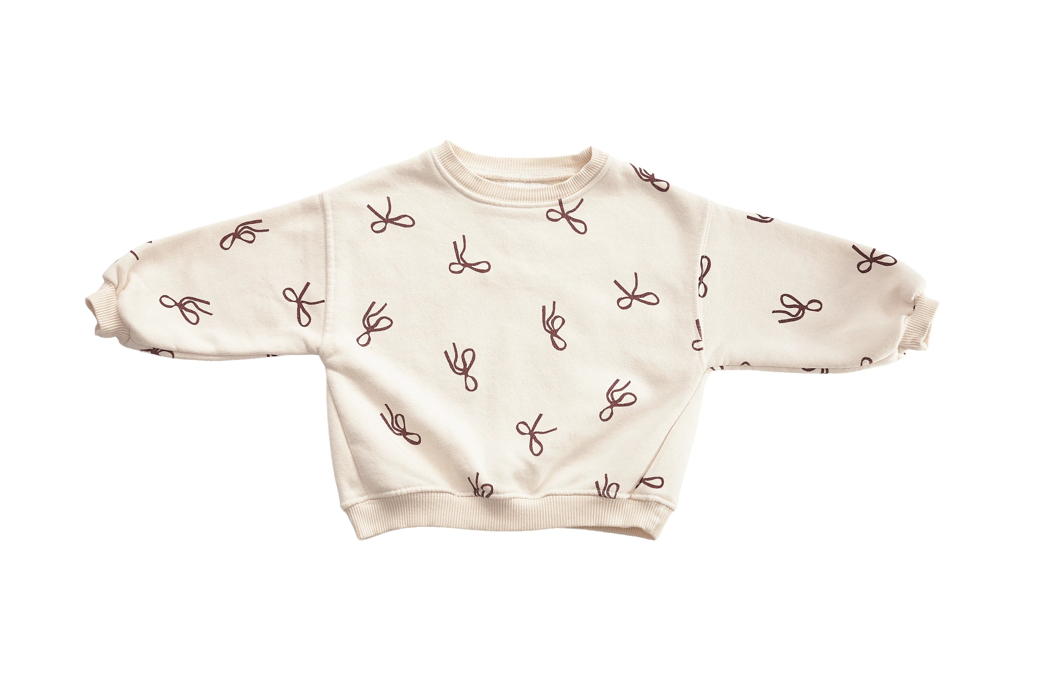 Zara Sunday Ribbons Bow Print Sweatshirt